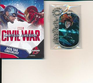 Marvel Captain America Civil War Dog Tag Single Holofoil 33 Black Widow