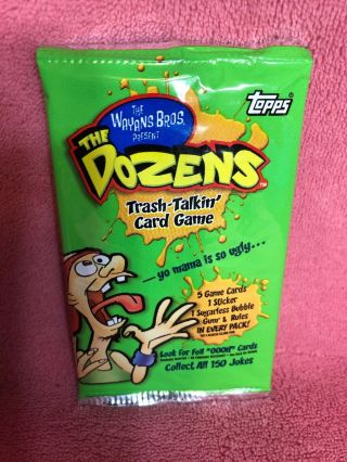 WAYANS BROS.  THE DOZENS TOPPS ' 92 TRASH - TALKIN ' CARD GAME PACK RARE 2