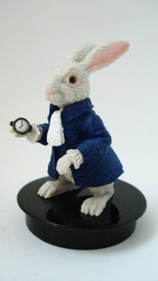 Rare Plastic Rubber Toy Figurine Figure Disney Alice in Wonderland White Rabbit 2