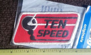 Vintage Ten Speed Schwinn Bicycle Racing Jacket Hat Collector Patch 80s