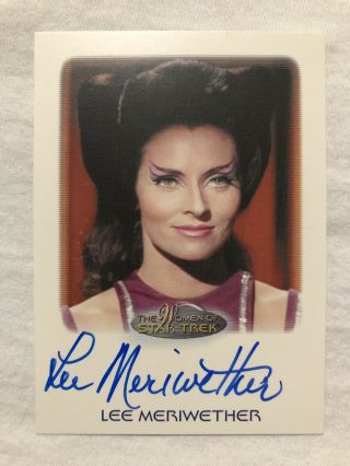 2009 The Women Of Star Trek Lee Meriwether Auto (blue Ink)