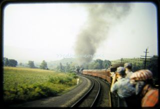 Railroad Slide Norfolk & Western N&w 475 - 405 Steam West Of Roanoke Va 1957 Rbk