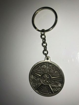 Walt Disney World Keychain Main Street Silver 1.  5 " Limited Edition