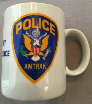Amtrak Police Department ceramic coffee mug.  graphics. 2