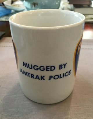 Amtrak Police Department ceramic coffee mug.  graphics. 3