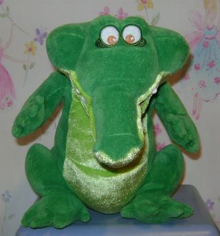 Disney Store Peter Pan Tick Tock Crocodile Green Plush 12 "