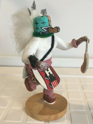 Vintage Old Man Kachina Doll Signed By Valine Chapo Native American Dancing
