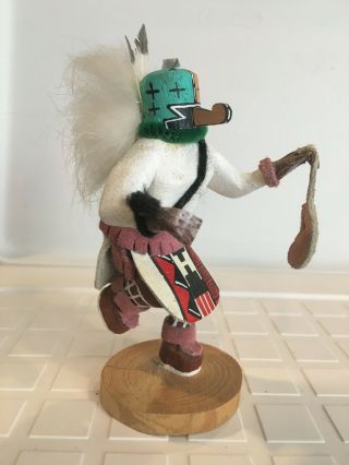 VINTAGE OLD MAN KACHINA DOLL signed by VALINE CHAPO NATIVE AMERICAN DANCING 2