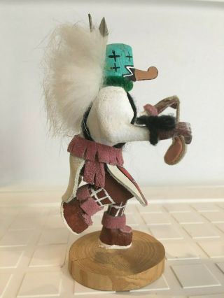 VINTAGE OLD MAN KACHINA DOLL signed by VALINE CHAPO NATIVE AMERICAN DANCING 3