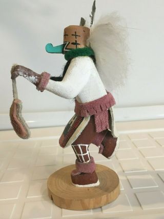 VINTAGE OLD MAN KACHINA DOLL signed by VALINE CHAPO NATIVE AMERICAN DANCING 7