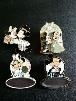 2007 Disney Mickey & Minnie Mouse Wedding Pins First Release