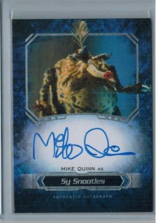 2016 Topps Star Wars Masterwork Mike Quinn Auto On Card Autograph Sy Snootles