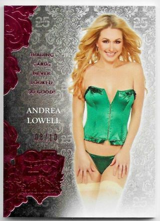 2019 19 Benchwarmer 25 Years Andrea Lowell Pink Foil Base Card 142 /10 Playboy