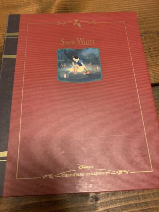 DISNEY Snow White & The 7 Dwarfs Storybook 8 Christmas Ornament Set w/ Case 2