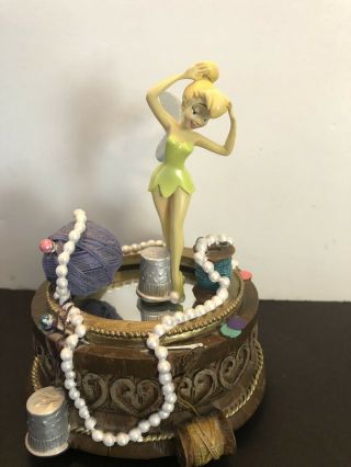 Vintage Disney Peter Pan Tinkerbell Music Box With The Music You Can Fly