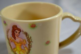 Vintage Disney Belle Beauty and The Beast Dinnerware Plate Bowl Mug 3 Piece Set 4