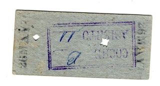 Railway ticket: Bolivia/Chile: F.  C.  Arica a La Paz to Grl.  Perez,  1970 2