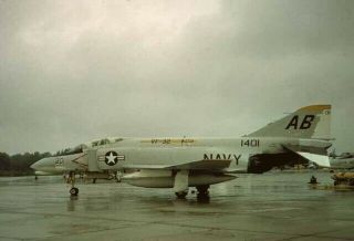 35mm Slide Navy F - 4b Phantom 151401 Ab201 Vf - 32 1969