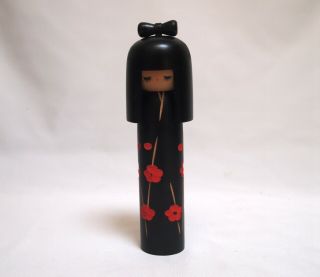 8.  2inc Japanese Vintage Wooden Cute Kokeshi Doll By " Hajime Miyashita "