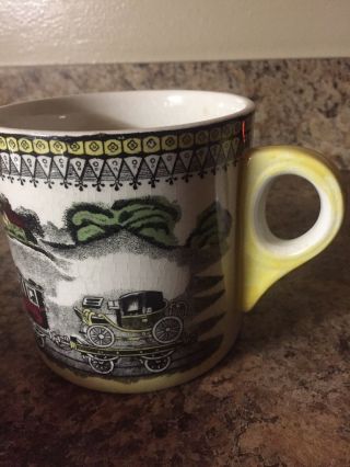 Vintage Straffordshire England Railroad Railway Train Large Coffee Mug Tea Cup