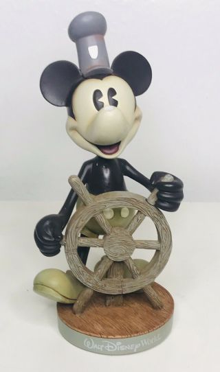 Rare Vintage Walt Disney Steam Boat Willie Bobblehead Figure Mickey Mouse Fig