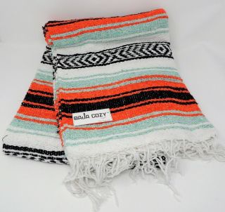 Baja Cozy™wingman ™ Mexican Blanket 7 Slot Orange