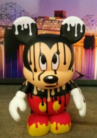 Authentic Disney Vinylmation 3 " Park Set 4 Urban Chaser Paint Drip Mickey Mouse