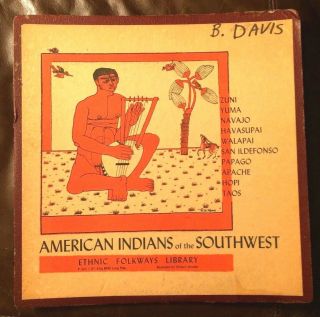 Rare Vintage Music Lp Recording Native American Tribal Pueblo 1951 - 33 1/3 Rpm
