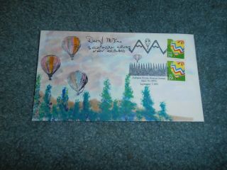 Reno Nv 2001 Balloon Race Hand Painted Cover Signed By Pilot,  Daryl Mckee