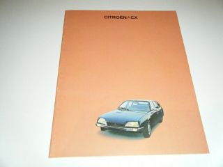 Vintage 1976 Citroen Cx Car Dealers Sales Brochure