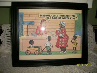 Black Americana Framed Racist Madame Could I Interest You in a Pair White Kids? 3