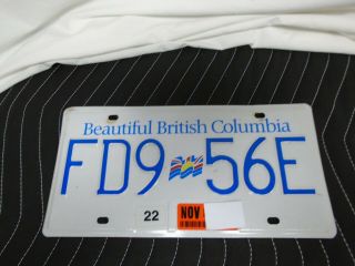 British Columbia License Plate Stamped