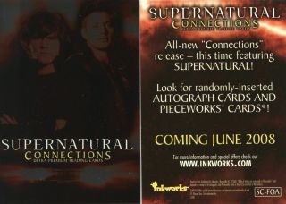 Inkworks Supernatural Connections Promo Card Sc - Foa