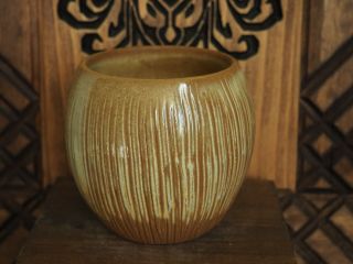 Vintage Frankoma Coconut Tiki Mug For The Trade Winds - Desert Gold