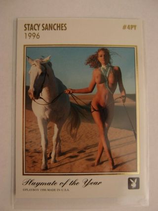 1996 Playboy PMOY - Stacy Sanches Autographed Trading Card - 1737/2750 2