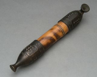 Large And Thick Kiseru Pipe Vintage Japanese Smoking Tool For Samurai