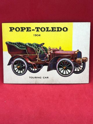1954 Topps World On Wheels 153 Pope - Toledo Touring Car 1904