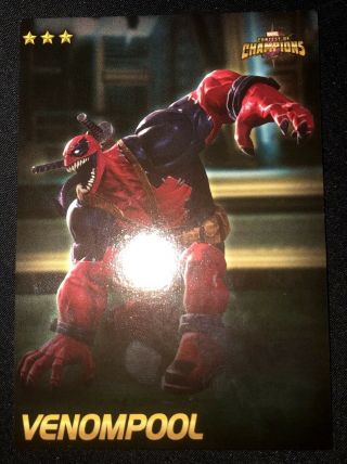 Venompool : Rare Non - Foil Card 24,  Marvel Contest Of Champions Dave & Buster 