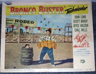 Bronco Buster Rodeo Clown 1952 Lobby Card Movie Poster Phoenix Jaycees
