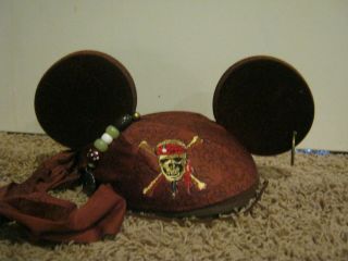 Disney Mickey Mouse Pirates Of The Caribbean Jack Sparrow Mouse Ears Hat