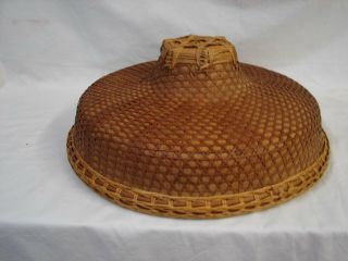Asian Baboo Straw Chinese Japan Coolie Rice Paddy Pattie Farmer Woven Hat