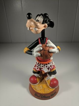 Vintage Walt Disney World Goofy Basketball Bobble Head 9” Tall Figurine