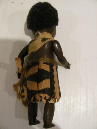 Rare Vintage 1940 ' s Black African Doll Hard Plastic 6 
