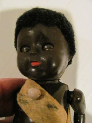 Rare Vintage 1940 ' s Black African Doll Hard Plastic 6 
