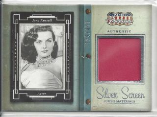 Jane Russell Jumbo Materials Relic Card 2015 Panini Americana /499 Sj - Jr