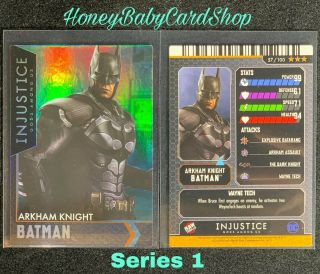 Injustice Arcade Series 1 Oop Card 57 Arkham Knight Batman ? Ultra Rare Holofoil