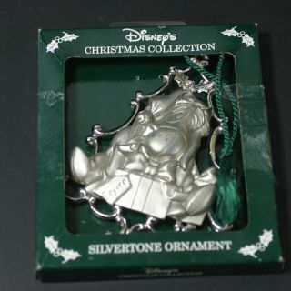 Eeyore Disney Store Dangle Christmas Ornaments Silvertone