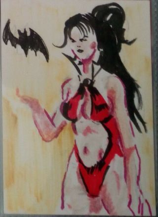 Vampirella 2012 Hand Drawn Art Sketch Card By Zapala ?