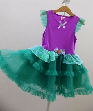 Disney Ariel Little Mermaid Costume Size 4 6 Princess Dress Up Crinoline Tutu