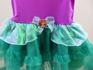 Disney Ariel Little Mermaid Costume size 4 6 Princess Dress up Crinoline Tutu 2